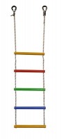 Детская веревочная лестница для ДСК 5 перекладин цвет радуга ЛВ5-3В - магазин СпортДоставка. Спортивные товары интернет магазин в Калининграде 